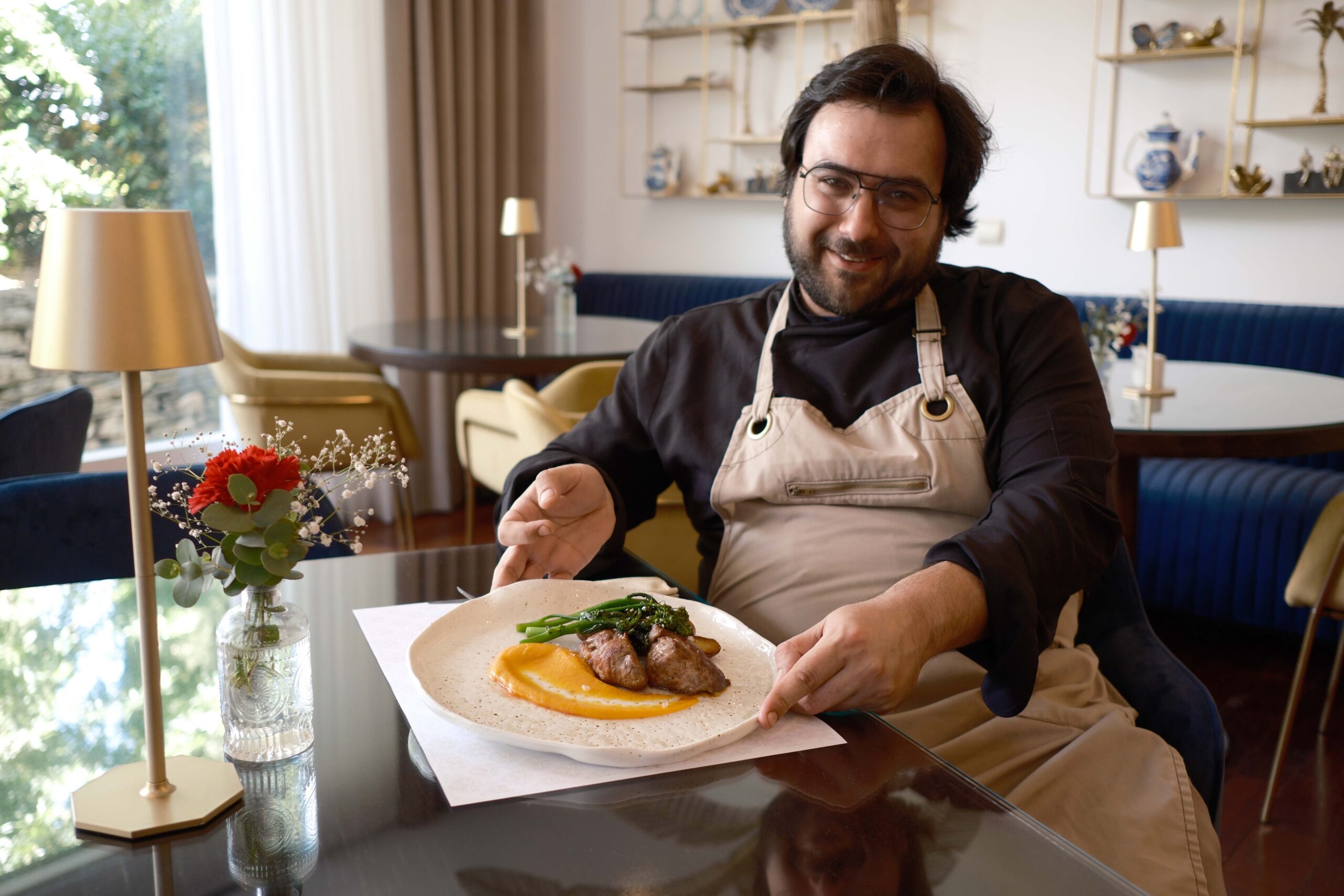 Jesús Caparrós mostrado su elaboración a base de presa ibérica.